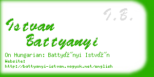 istvan battyanyi business card